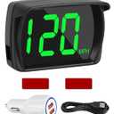 Universal GPS Speedometer HUD Display for Car, Real-Time MPH Digital Speed, MPH Warning Car GPS Overspeed Alarm Speedometer with LED Large Font Display+USB Cable Plug for Truck Motor SUV All Vehicles