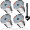 Reusable k Cups for keurig 2.0 1.0,Universal stainless steel Refillable k Cups Filter Use for Keurig all most of coffee Makers brewers(4pack)