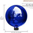 Alpine Corporation | 10" Indoor/Outdoor Glass Gazing Globe Festive Garden & Yard Dcor Accent Blue