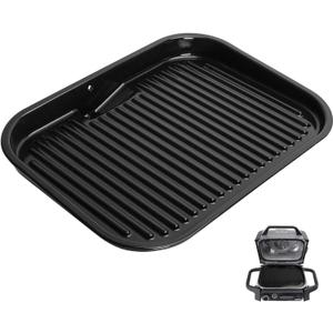 Grill Griddle Plate for Ninja Woodfire Outdoor Grills OG700 Series Accessories, Non-Stick Flat Top Griddle Pan Compatible with Ninja XSKGRDPLT Woodfire OG701,Cast Iron with Enamel Coating