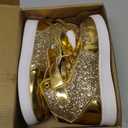 Wooowyet Glitter Shoes Kids High Top Sneakers for Boys Girls Gift Party Birthday Christmas Halloween
 (1.5 Little Kid)