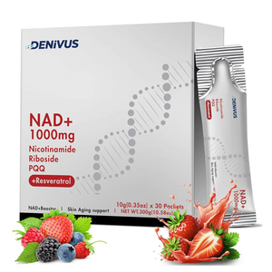 NAD Supplement 1000mg Pure Organic, Nicotinamide Riboside & Resveratrol with PQQ, NAD+ Berry Flavor Sticks for Anti-Aging, Energy, Focus (30 Packets), EXP 2027/04/10 