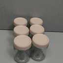 NETANY 6-pack 16oz Glass jars with Airtight Lids, Overnight Oats Containers with Lids, Wide mouth Mason Salad jars, Glass Food Storage Containers for Snacks Yogurt Spice Sugar-Beige