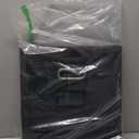 Collapsible File Box with Lid & Plastic Slide - Hanging Document Organizer for Office/Home, 14.96x12.6x10.83 Inch,Decorative Home File Bin,Black, 1 Pack (No Folders Included)