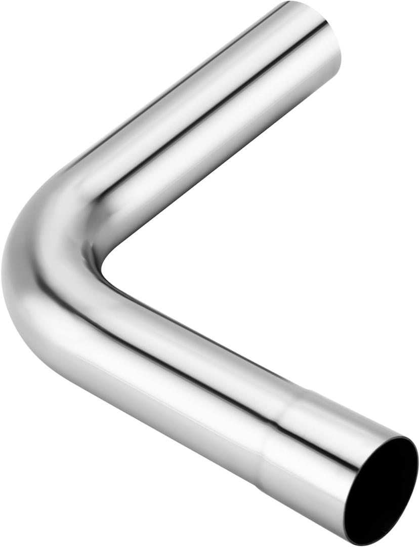 LCGP 90 Degree Exhaust Tube 2.5"OD Made of High Quality Stainless Steel DIY Exhaust Pipe