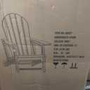 QuinnAndSunny Adirondack Garden Chair, HDPE Adirondack Chairs with Cup Holder, Outdoor Armchair Outdoor Fire Pit Chairs All-Weather Lawn Chair for Deck Patio Garden, Grey