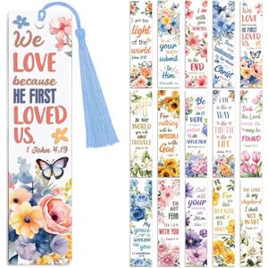 Peacoblue 30pcs UV DTF Bookmarks Wraps Transfer Stickers Bible and Scripture for Women Men Reading, Waterproof Bookmarkers Decal(No Blank Bookmarks) for Acrylic Plastic Metal Blank Bookmark