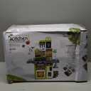 Kids Play Kitchen Set, Toddler Kitchen Playset with Sound & Light, Cooking Stove with Steam, Play Sink, Play Food Toy and Kitchen Accessories, Kitchen Toy for Kids Girls Boys (31.5 * 22 * 8.6in) (Green)