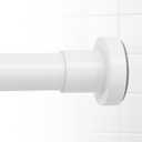 Shower Curtain Rod Spring Tension:White Shower Rods for Bathroom 34 to 43 Inch,1 Inch Modern Heavy Duty Adjustable Tension Shower Curtain Rod No Drilling No-Slip Easy Install,Matte White