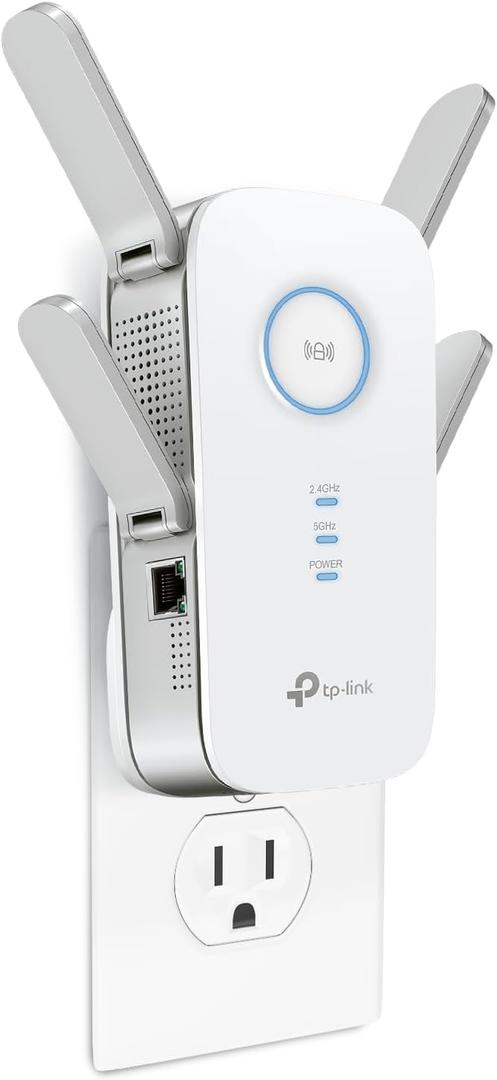 TP-Link AC2600 WiFi Extender(RE650), Up to 2600Mbps, Dual Band WiFi Range Extender, Gigabit Port, Internet Booster, Repeater, Access Point,4x4 MU-MIMO