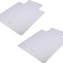 Mind Reader Office Chair Mat for Carpet, Chair Mat, PVC (Set of 2, Clear)