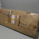 LITZFUR Storage Ottoman Bench, 43 Inch Foldable Ottoman with Legs, Velvet Foot Rest Stool, End of Bed Bench, Storage Chest for Living Room, Bedroom (Beige)