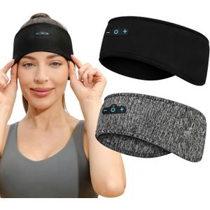 2-Pack Sleeping Headphones,18 Hour Playtime,Adjustable Bluetooth HeadbandIdeal for Running, Workouts, Insomnia Sufferers, Travel, and Meditation