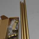 TVWOO Gold Wrap Around Curtain Rods:5/8" Small Blackout Adjustable Window Curtain Rod for Bedroom Kitchen Apartment Renter Friendly,Room Darkening Curved Drapery Rods Easy Install,Brass Golden 28-48"