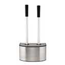 Bath Bliss 2-in-1 Toilet Brush and Plunger Set in Stainless Steel