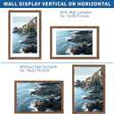 Hongkee 14x22 Picture Frame Set of 2, Rustic Brown Wood Style - Display 14 x 22 Picture without Mat or 12x18 Picture with Mat, Wall Mounting Horizontal and Vertical