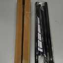 2PCS Spring Tension Curtain Rod 28 To 48 Inch Adjustable Expandable Black Tension Rod 7/8" Shower Curtain Rods No Drilling Spring Loaded Curtain Rod for Windows Bathroom Closet Bedroom Doorway Door