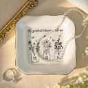 3 x Mom Gifts from Daughters Son on Mother's Day - Birthday Gifts for Mom 2026, Unique Trinket Dish for Decor, Thank You Mother in Law Gift, Ceramic Jewelry Tray for Rings Earrings Keys