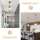 KCO Lighting Mid Century Modern Kitchen Island Pendant Lighting Gold 1-Light Amber Glass Globe Pendant Light Brushed Brass Large Living Room Pendant Light Fixture (2 Pack)