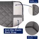 PureFit Reversible Quilted Sofa Cover, Water Resistant Slipcover Furniture Protector, Washable Couch Cover with Non Slip and Elastic Straps for Kids, Dogs, Pets (Sofa, Gray/Light Gray)