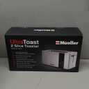 Mueller UltraToast Full Stainless Steel Toaster 2 Slice, Long Extra-Wide Slots with Removable Tray, Cancel/Defrost/Reheat Functions, 6 Browning Levels with LED Display, Housewarming Gifts New Home