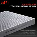 A-Premium Cabin Air Filter w/Activated Carbon Compatible with BMW 323i, 325i, 325xi, 328i, 328i xDrive, 328xi, 330i, 330xi, 335d, 335i, 335is, 335xi, X1, 1 Series M, 128i, 135i, 135is