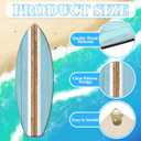 Yookeer 3 Pcs Surfboard Wall Decor,36" x 12" Large Wooden Surfboard Wall Art Set, Beach Room Decor Aesthetic Cute Beachy Tropical Surf Board Art for Surfer Bedroom Decoration(Blue,Cute)