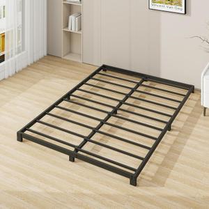 3 Inch Bed Frame Full Size Low Profile, Full Heavy Duty Platform Bed Frame No Box Spring Needed, Easy Assembly, Noise Free, Black