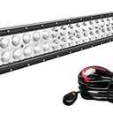 Willpower 42 inch 240W Spot Flood LED Work Light Bar with Wiring Harness Kit for Truck Car ATV SUV 4X4 4WD Jeep Truck Driving Lamp,DC10-30V