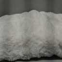 Anysay Heated Blanket Throw Size ith 1/2/4/6/8 Hours Auto-Off 10 Heat Level, Throw 50" x 60"  Cozy Faux Rabbit Fur Bubble Electric Blanket with Overheat Protection(White)