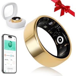 Smart Ring Fitness Tracker Ring for Women,Health Heart Rate Ring with Activity Tracker, Sleep Monitor and Oximeter, No Subscription Fee,Remote Photography, IP68 Waterproof