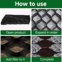 MYOYAY 4" Gravel Grid 9.8x16.4 ft Depth Geo Ground Grid 1885 lbs/sq ft Tensile Strength Geo Cell, Expandable Geogrid Stabilization System for Parking Lots, Slope Driveway, Garden, DIY