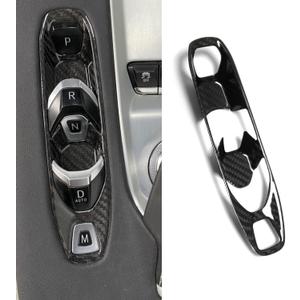 Yipmotiv Car Genuine Carbon Fiber Console Gear Shift Button Panel for Corvette C8 Z51 Z06 Stingray Coupe 2020 2021 2022 2023 2024 2025,C8 Interior P D Auto M Button Frame(Black Carbon Whole)