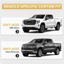 Seat Covers for Chevy Silverado GMC Sierra 2007-2026 Fit 1500 2500HD 3500HD | Custom Fit Trail Boss Z71 Crew Double Extended Cab,Durable Waterproof Faux Leather Seat Cushion Covers,Black 5 Seats