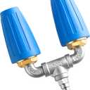 Dual Turbo Nozzle Pressure Washer, 360Rotating Turbo Nozzle with 1/4" Quick Connector, 2.0 Orifice Twin Turbo Nozzle, 4-6 GPM, 4000 PSI