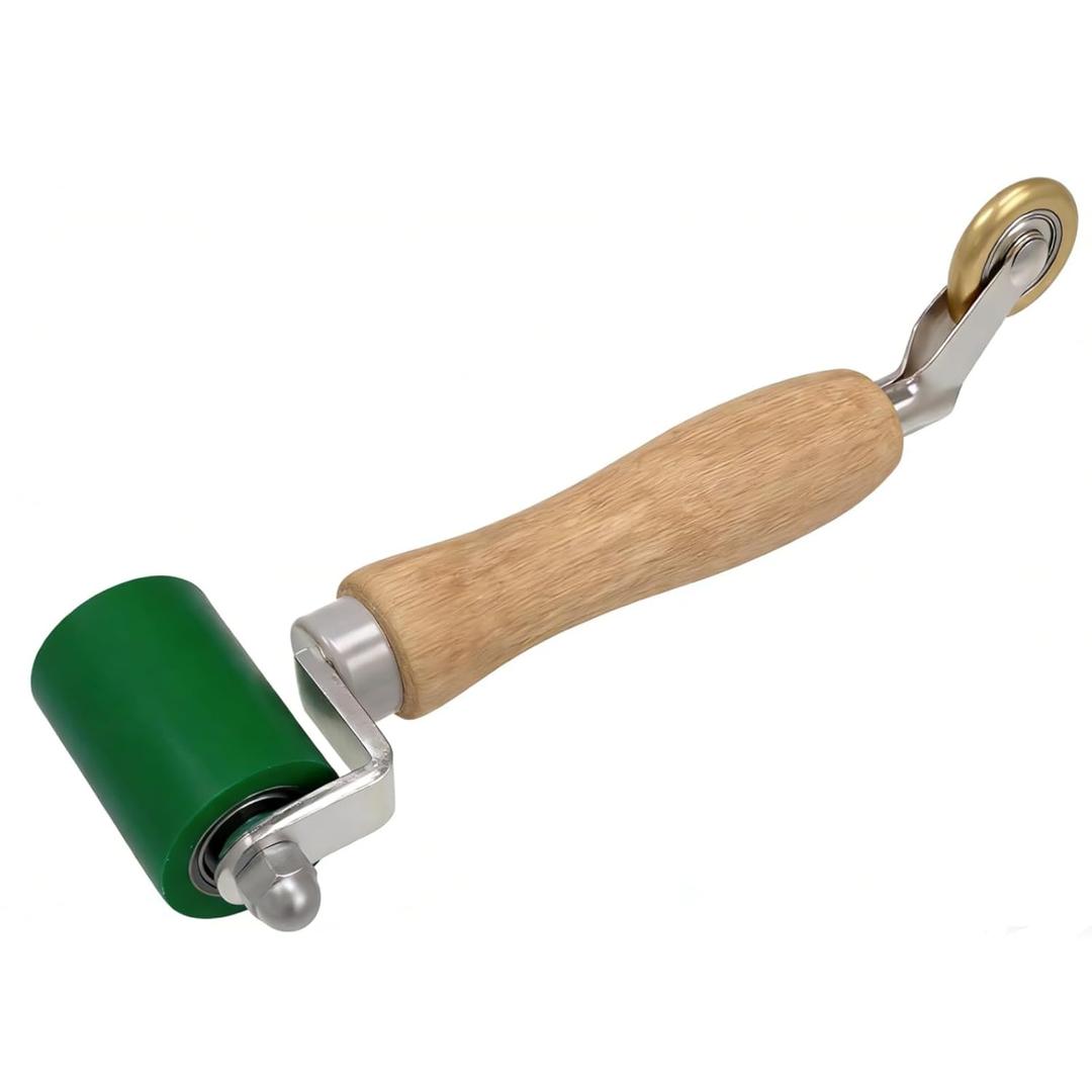 Seam Roller 40mm Silicone Seam Roller, 6mm Brass Detail Penny Roller,Smoothing Combo Seam Roller Tool for PVC/TPO/EPDM Single Ply Roofing Tools and Tape Hot Air Tools