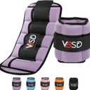 VBSD Adjustable Ankle Weights for Men Women, 10lb 1 Pair Leg Weight Straps, Weighted Ankle Weights Set for Gym, Yoga, Jogging, Walking, Aerobics, 5 lbs Each Ankle,, Lavender