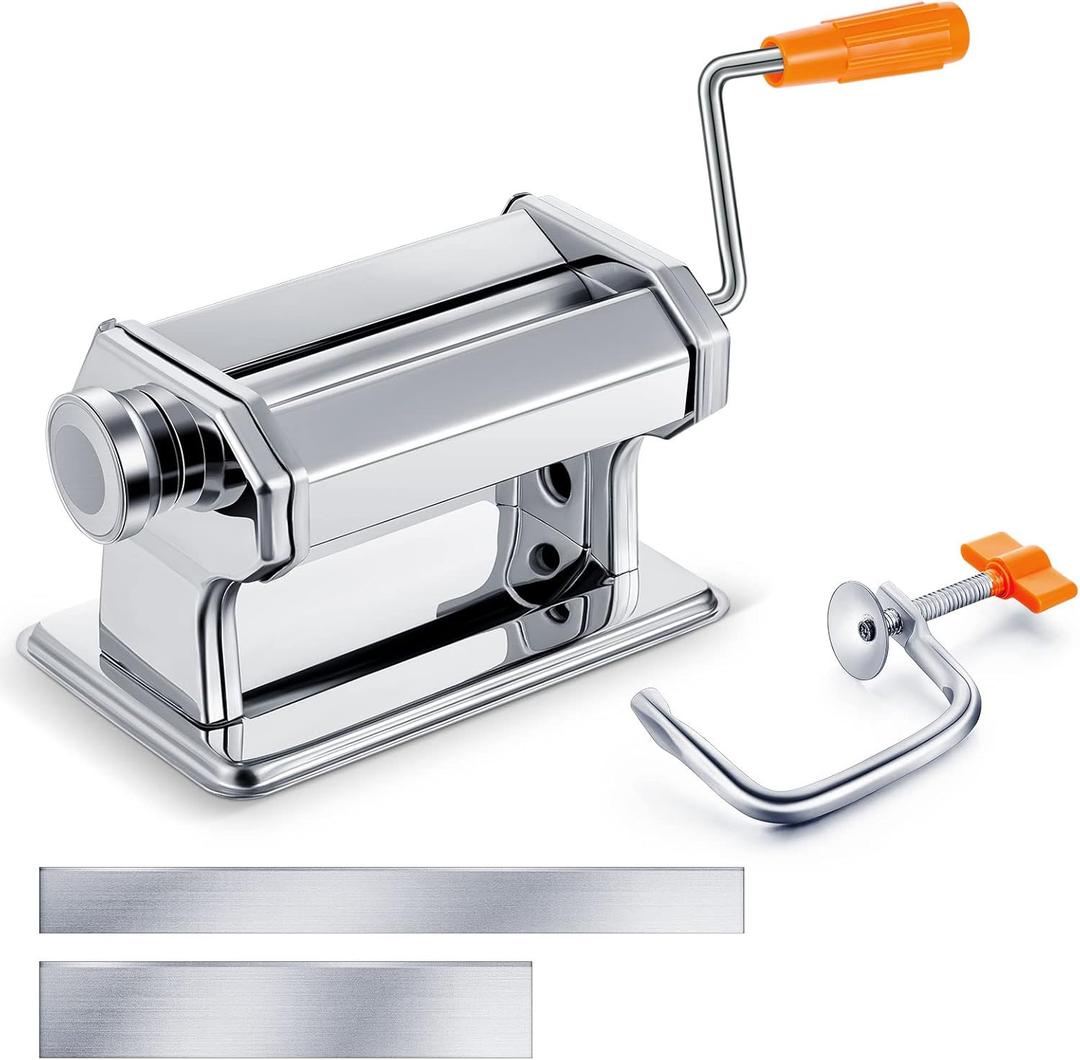 Amylove Polymer Clay Roller Machine Clay Presser Machine with Polymer Cutters 15 cm 5.91 Inch Wide Roller Thin 1 to 3 mm 6 Thickness Options for Craft Projects