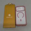 Miracase for iPhone 17 Pro Max Case 6.9" Full-Body Phone Case with Built-in Glass Screen Protector& Full Camera Protector,[Magnetic with MagSafe] Drop Proof 17 ProMax Cover, Light Pink