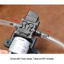 12V DC Fresh Water Pressure Diaphragm Pump with Hose Clamps Self Priming Sprayer Pump with Pressure Switch 4 L/Min 1.0 GPM 80 PSI for RV Camper Marine Boat