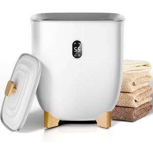 25L Towel Warmer,Large Towel Warmers for Bathroom,Hot Towel Warmers Bucket with 2 Heating Modes,Auto Shut-Off,LCD Screen,Fits 2 Blankets,Bathrobes, White