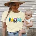 ASTANFY Girl Mom Shirt Dad Shirt Animal Kingdom Mom and Dad Shirts Funny Short Sleeve Tops (XL)