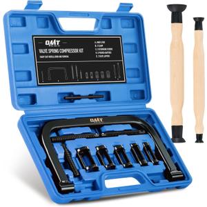 Orion Motor Tech Valve Spring Compressor, 10 Piece Spring Clamp Tool Kit with C Clamp, Collet Pusher Adapters, Extension Rods, and Lever for Car, Motorcycle, ATV, and Small Engine Repairs