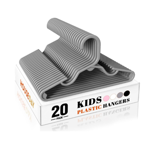 Children's Plastic Coat Hanger 20pack Grey