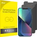JETech Privacy Screen Protector for iPhone 17e (2026) / iPhone 16e / iPhone 13/13 Pro, Anti Spy Tempered Glass Film, 6.1-Inch Display, 2-Pack