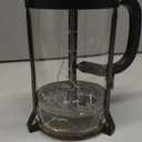 French Press Coffee Maker 304 Stainless Steel Coffee Press,with 4 Filters System, Heat Resistant Thickness Borosilicate French Press Glass, BPA-Free Brewed Tea Pot Coffee Plunger(Copper 12oz) (Black)