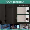 HOMEIDEAS 100% Natural Linen Blackout French Door Curtains, Privacy Door Window Curtains, 30 X 40 Inch Room Darkening Blinds, Thermal Insulated Shades for Bedroom, 1 Panel