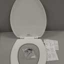 Bemis 7300SLEC Slow Close Toilet Seat, Easy Clean Hinges and Durable Plastic Seat, Made in USA, Elongated, White