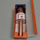 BONAOK Wireless Bluetooth Karaoke Microphone,3-in-1 Portable Handheld Karaoke Mic Speaker Machine Home Party Birthday for All Smartphones PC(Q37 Rose Gold)