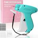 Stitch Gun for Clothes Handheld Stitch Gun Quick Clothing FixerSewing Kit Includes 1,000 Black Fasteners & 1,000 White Fasteners & 6 Needles (Blue)
